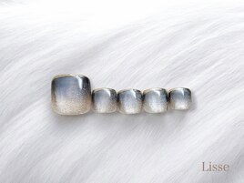 ネイビー　ちゅるんフットネイル