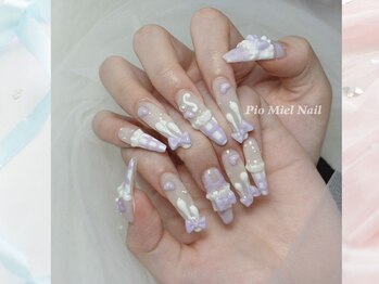 ピオミエルネイル 新宿(pio miel nail)/ゆめかわラベンダーネイル