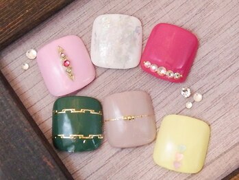 ネイルサロンフォーユー(for u)/FOOT親指アート♪