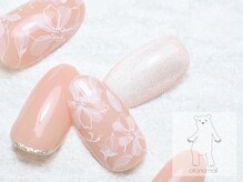 オトナネイル(otona nail)/手書き水彩レースフラワーネイル