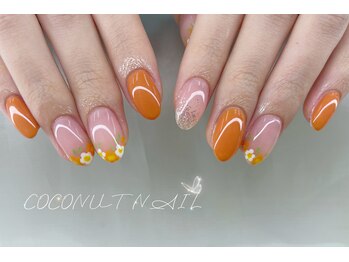 ココナッツネイル/夏ネイル