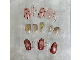 バレンタインネイルチップ