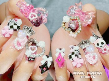 ネイルマフィア 渋谷(NAIL MAFIA)の写真/★NAILsGUSHの新ブランド!!派手痛パーツ店MAFIA★《来て、楽しい。見て、嬉しい。》最高級のアートNAILを…