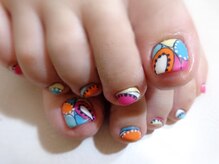 アミュリー ネイル アトリエ(Amury nail atelier)/カラフル★夏フットネイル♪