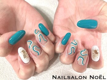 ノエル(Noel)/ターコイズ×うねうねネイル