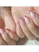 エースネイル(Ace nail)/ラメフレンチ