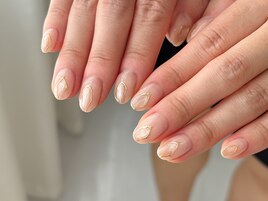 ミルクマグ×天然石風ネイル