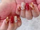鼈甲×レオパードの秋ネイル☆