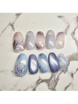 キューセブンネイルラウンジ 与野店(Q7 Nail Lounge)/5月シーズンコース　¥7000