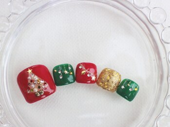 ネイルサロン あかねいろ/冬アートフット