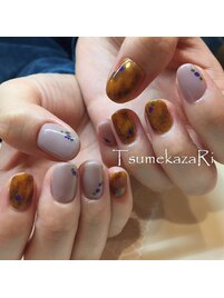 べっ甲×グレージュ