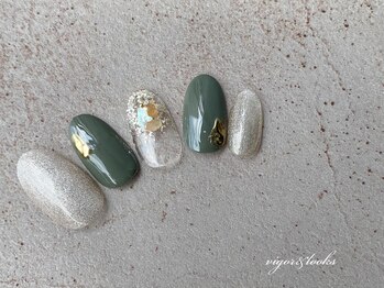 ヴィガー アンド ルックス 白金 目黒(Vigor&Looks)/秋　ラメ　ワンカラー　ミラー