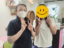 かおりビューティサロン/産後ママさんと一緒の写真