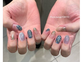 プルースラウンジ トウキョウ(Plus Lounge TOKYO)/定額ネイル♪ツイードネイル