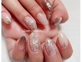 セムヤネイル(sem'ya nail)/ツイードネイル