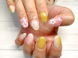 桜餅カラー春ネイル