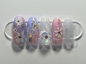ジョアネイル(JOA Nail)/春/桜/フラワー/パール