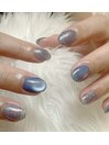 ブルーマグ×フラッシュネイル