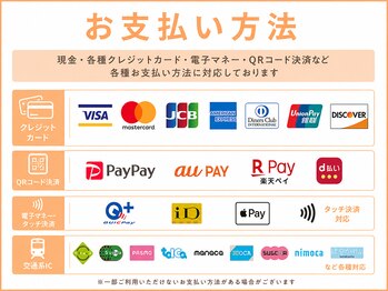 ビューティーストレッチ 大阪梅田本店/■ご利用可能なお支払い方法■
