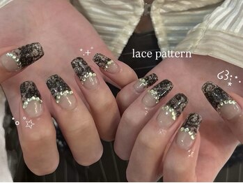 アイ ネイルズ 天神店(I nails)/lace pattern ￥6500～