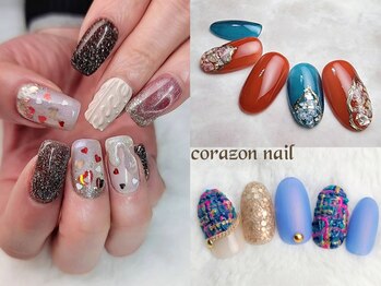 コラソンネイル(corazon nail)の写真/【初回オフ無料◎120分やり放題￥8280】持ち込みOK◎豊富なデザインと高技術で周りと差をつける指先に♪