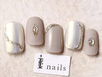 アイネイルズ 渋谷店(I nails)/上品ニュアンスミラー¥9980
