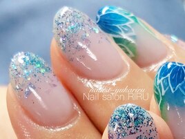 ブルーラメグラデーション