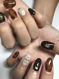 トレンドべっ甲秋ネイル☆