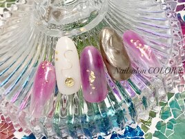 ニュアンスネイル・ミラーネイル