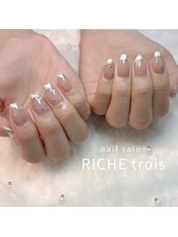 シンプルラメフレンチ！