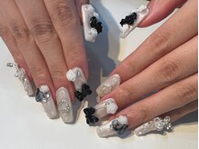 地雷パーツ、y2k定額M/Lコース＜ワンホン/パラジェル/フィルイン/長さだし/学割U24/ネイル/長さ出し＞