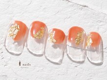 ジェミーネイル エビス(Jemiy nail ebisu)/クリア金箔塗りかけ5980yen