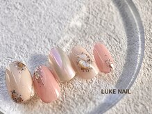 ルークネイル 恵比寿店(LUKE NAIL)/ニュアンスオーロラビジュー　秋