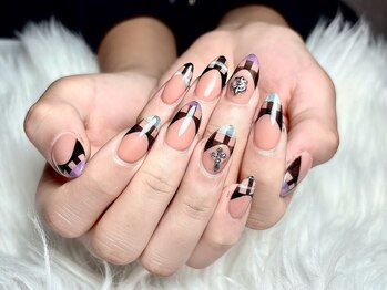 ハイビューティー 渋谷(Hi Beauty)/長さだし チェックネイル