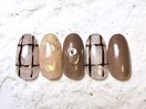 チョコレートチェックネイル