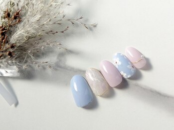 ワイネイル(Y.nail)/春色フラワー