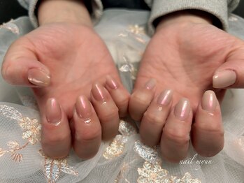 ネイル ミュー(nail myuu)/ワンカラー＋オーロラベース