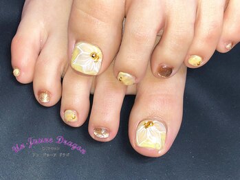 アン ジョーヌドラゴ/【フットネイル】フラワーネイル