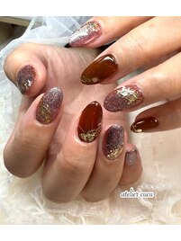 バレンタインネイル