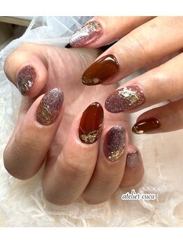 バレンタインネイル