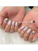 はあとねいる 八戸ラピア店/モノクロネイル