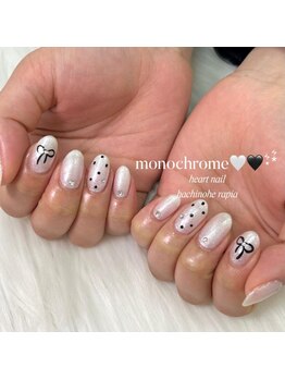 はあとねいる 八戸ラピア店/モノクロネイル
