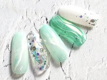 コルン/夏タイダイネイル