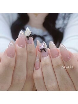 クイーンズビューティーサロン 新宿本店(Queen's beauty salon)/長さだし リボン パラジェル