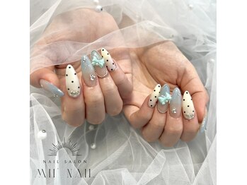 ミィミィ(mii' nail)の写真/【アクリル、チップどちらもご準備◎】爪の形・長さ自由!あなただけのお気に入りデザインで美しい指先へ♪