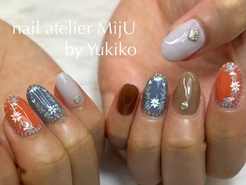 ネイル アトリエ ミジュ(nail atelier MijU)/刺繍ネイル