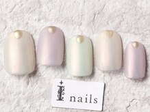 アイネイルズ 渋谷店(I nails)/パステルサテンミラー¥9980