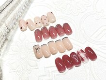 ネオリーブドレスネイルアンドアイラッシュ(Neolive dress nail&eyelash)/リボンネイル¥6600