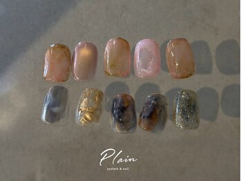 プレーン 恵比寿(Plain)の写真/ショートネイルにぴったりなニュアンスデザイン多数◎抜群の提案力でオリジナリティ溢れるネイルを実現♪