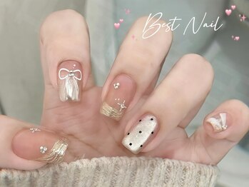 Best Nail 銀座店【ワンホンネイル・スカルプ・パラジェル・上品ジェルネイル】/ミラーネイル